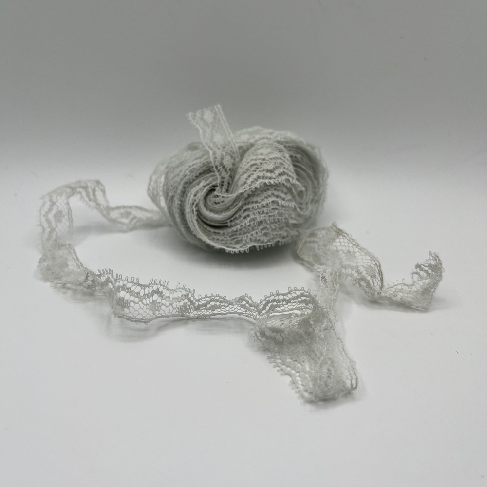 VTG Delicate Light Blue Lace Trim Embellishment Scrapbooking DIY‎ Crafts